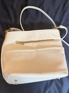 White Leather Valentina Crossbody bag (used 1 time)